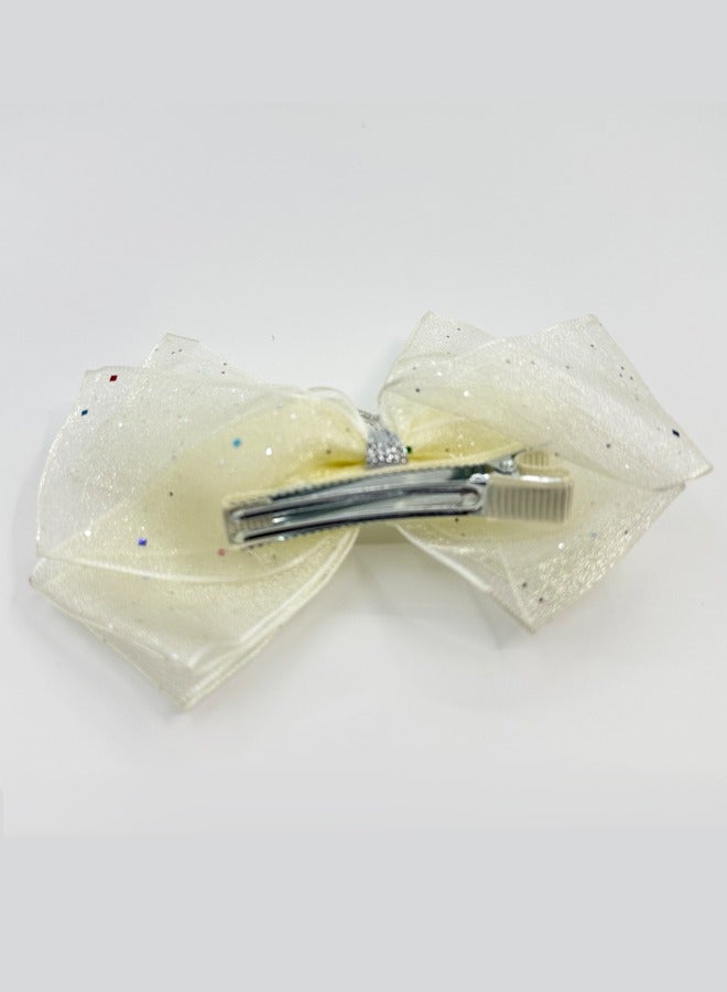 CSDONA Ivory Crown Hair Clip for Girls – Pearl-Inspired Elegant Hair Accessory for Special Occasions - Image 2