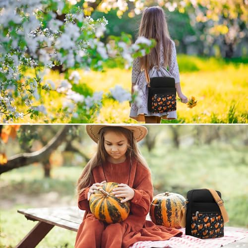 Leaper Girls Crossbody Purses 2 PCS Floral Messenger Bag Canvas Crossbody Bag and Purse Set for Women (SD07-Water Blue) - Image 5