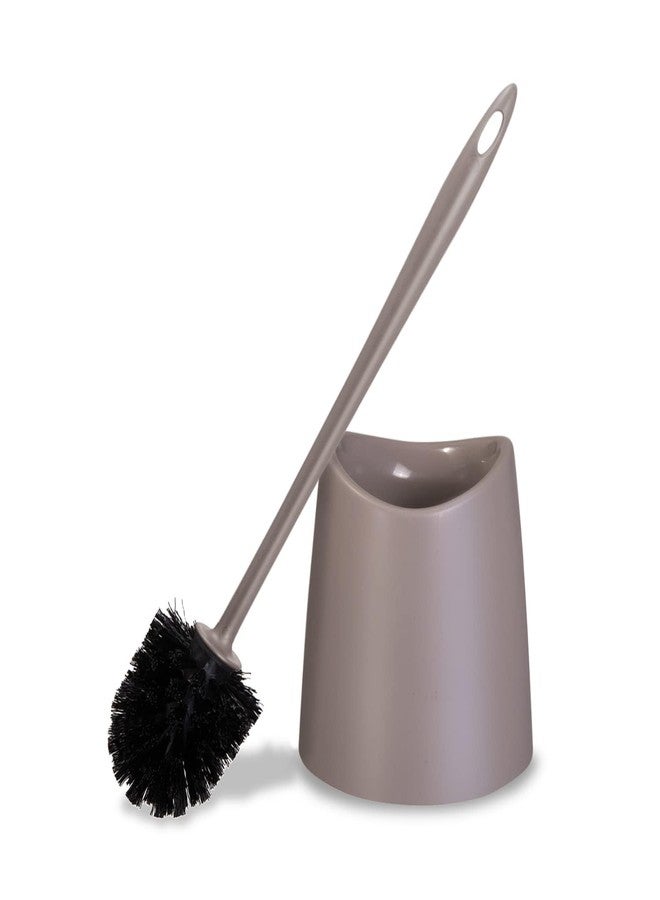 cleanex india فرشاة تنظيف المرحاض من كلينكس إنديا مع حامل، فرشاة تنظيف المرحاض مع عصا تنظيف، تخزين لتنظيف المرحاض. فرشاة بلاستيكية للمرحاض مع حامل حاوية لجميع أنواع المراحيض (1) - Image 1