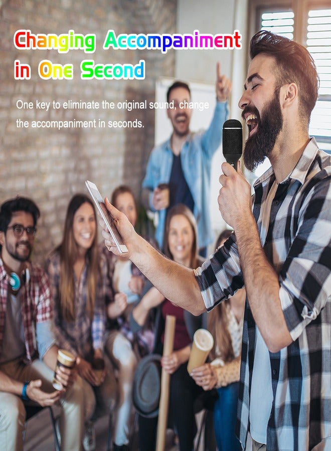 Wireless Bluetooth Karaoke Microphone, 3-in-1 Portable Handheld Mic Speaker Machine for All Smartphones, Gift for Girls Boys Kids Adults  - Image 4