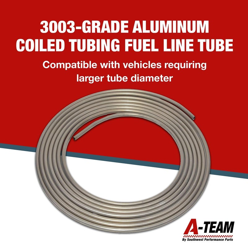A-Team Performance Metal Fuel Line Tube - 3/8" Dia, 25 Ft Roll, .035" Wall - Aluminum Coiled Tubing Roll for Fuel Systems - Image 5