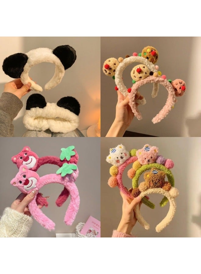 Animal Ear Headbands Birthday hat bear headband Halloween Costume Accessories Cute Fancy Headwear for Girls & Women - Image 3