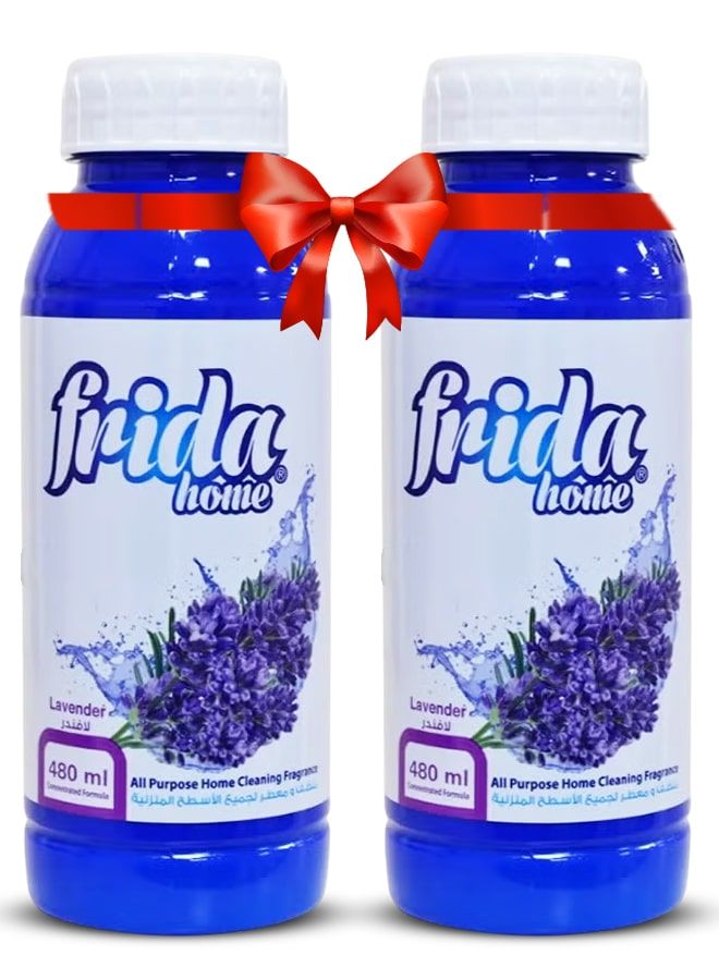 معطر جو منزلي متعدد الاستخدامات برائحة اللافندر ٢×٤٨٠ مل