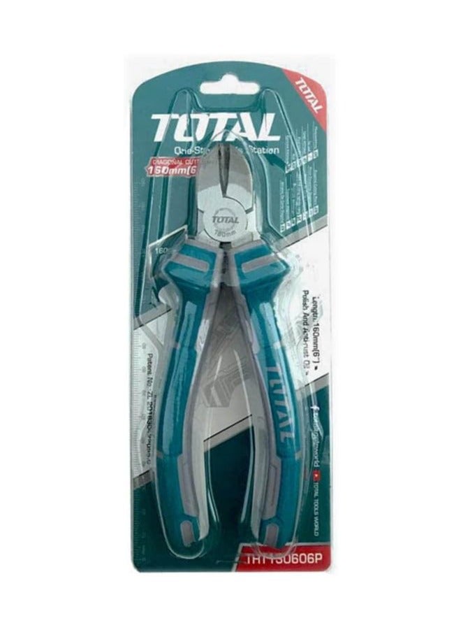 Total tht130606p diagonal cutting pliers with high performance - multi colour