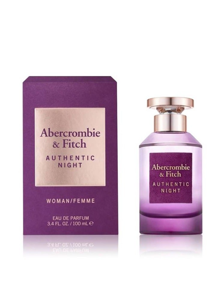 Abercrombie & Fitch Authentic Night For Woman 100ml - Image 1