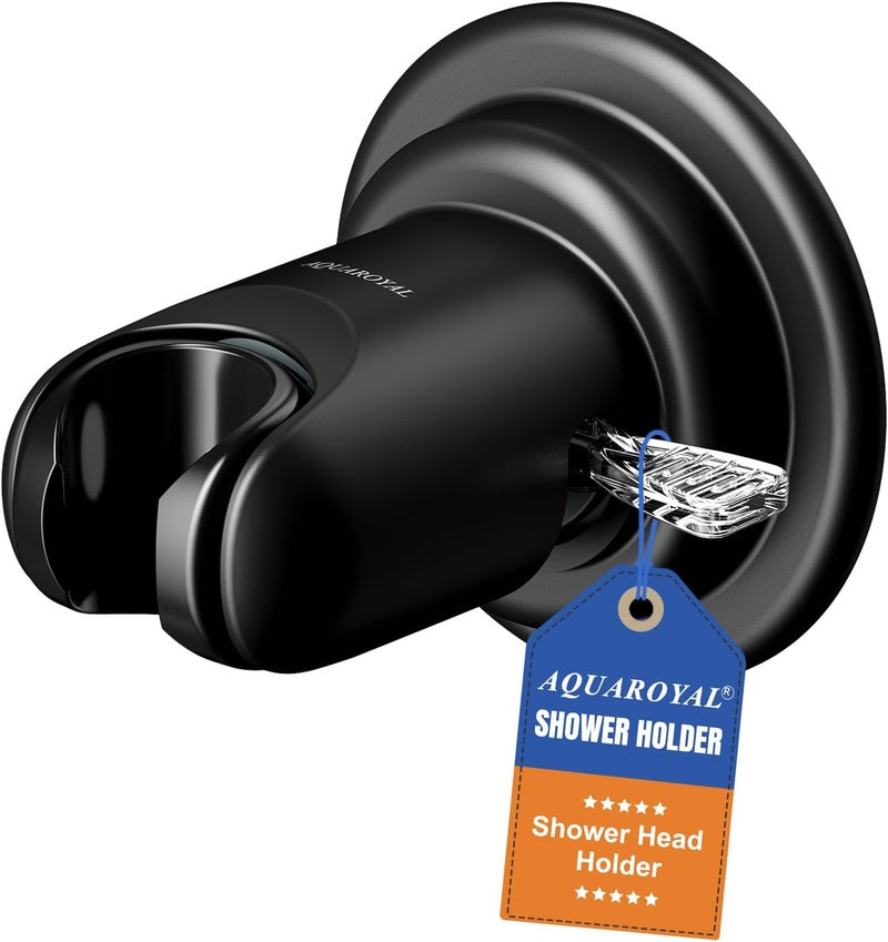 AQUAROYAL Shower Head Holder with Suction Cup,Handheld Adjustable No Drill Bathroom Wall Mount for Tile/Glass - Image 1