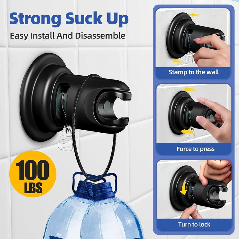 AQUAROYAL Shower Head Holder with Suction Cup,Handheld Adjustable No Drill Bathroom Wall Mount for Tile/Glass - Image 4
