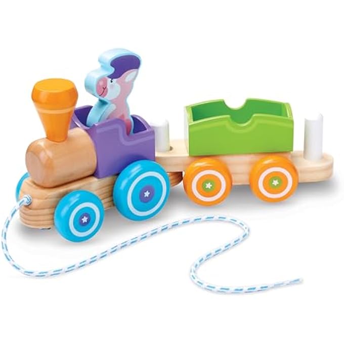 FIRST PLAY WOODEN ROCKING FARM ANIMALS PULL TRAIN - Image 5