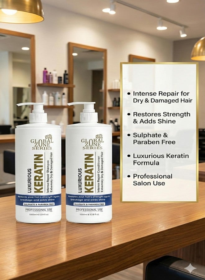 Nexify india Global Zone Series Keratin Repair Shampoo and Conditioner Set, 1000ml Each, for Extremely Dry and Damaged Hair, Sulphate and Paraben Free - Image 4
