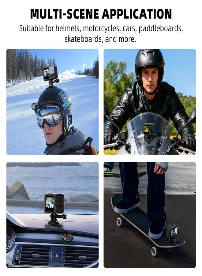 BRDRC Flexible Adhesive Mount for Insta360, 3 Packs Helmet Sticky Mount Kit with Safety Buckle for GoPro, Insta 360 X5 X4 GO 3S Ace Pro 2, for DJI Action 5 Pro 4 3 Accessories - Image 3