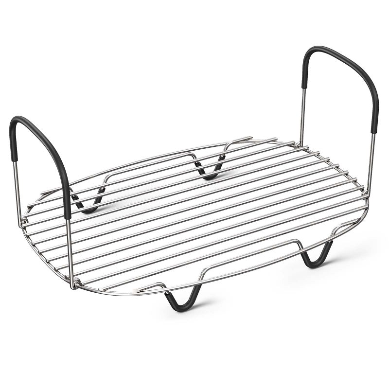 Goldlion Steam and Roast Rack Compatible with Ninja Crockpot Slow Cooker - Stainless Steel Roasting Rack with Silicone-Protected Feet & Handles - Accessories for Ninja Foodi Possiblecooker - Image 1