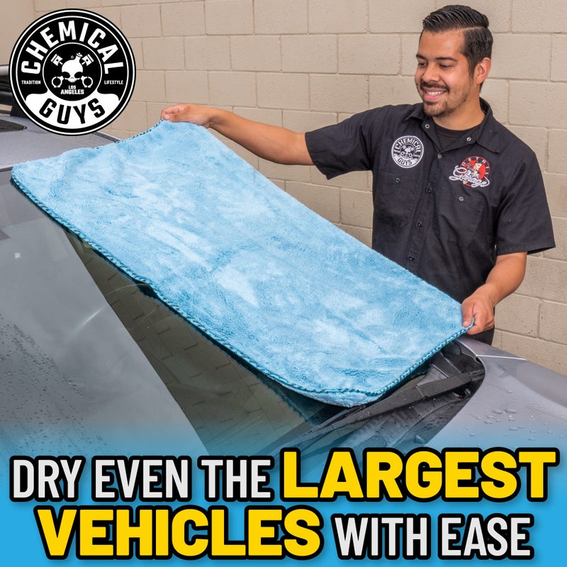 Chemical Guys Woolly Mammoth Large Microfiber Drying Towel - 36 x 25 Inch Blue, Ultra Plush Super Absorbent Car Drying Towel for Cars, Trucks, SUVs, Motorcycles, RVs, and Auto Detailing - Image 5