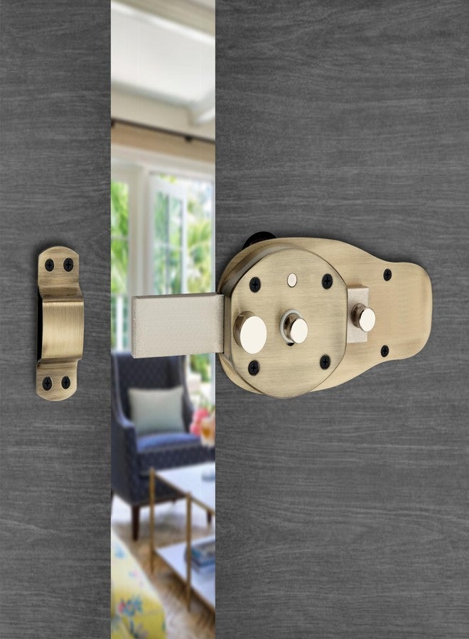 SUPRA Ultra Strong Interlock for Main Door Lock | 6-Turn Security Mechanism Deadbolt | Brass Cylinder with 3 Dimple Keys (Antique Finish) - Image 1
