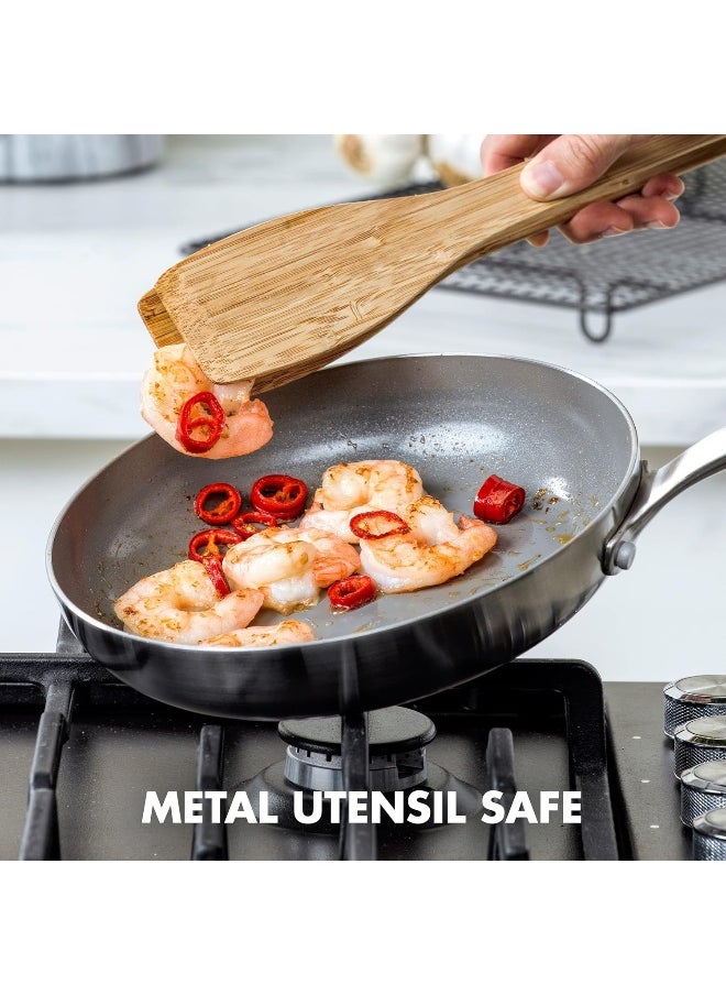 Greenpan GreenPan Chatham Tri-Ply Stainless Steel Healthy Ceramic Nonstick 8" Frying Pan Skillet, PFAS-Free, Induction Suitable, Dishwasher Safe, Silver  - Image 5