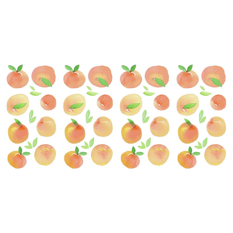 RoomMates RMK4583SCS Sweet Peaches Peel and Stick Wall Decals, Peach, Orange, Yellow, Green - Image 2