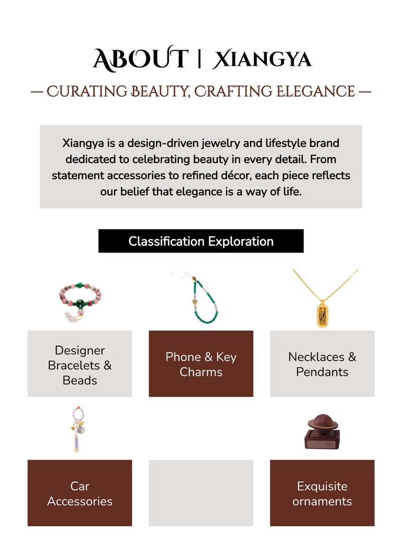 XIANGYA Car Mirror Hanging -Carved Lotus Car Decoration Accessories – Peach Wood & Bodhi Beads with Red Agate Accents, Car Accessories Hanger for Car Interior Decoration, Multi-Use Charm for Bag or Keychain - Image 5