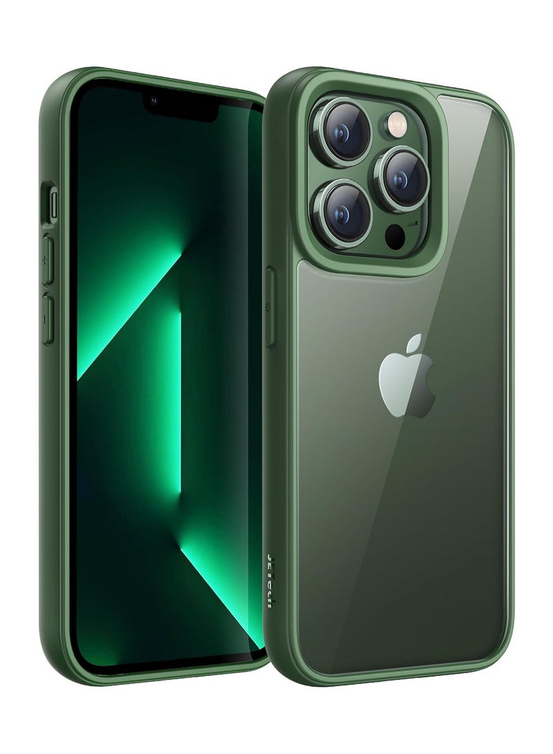 Case for iPhone 15 Pro , Shockproof Phone Bumper Cover, Solid Color Matte TPU Frame, Anti-Scratch Clear Back(Green) - Image 1