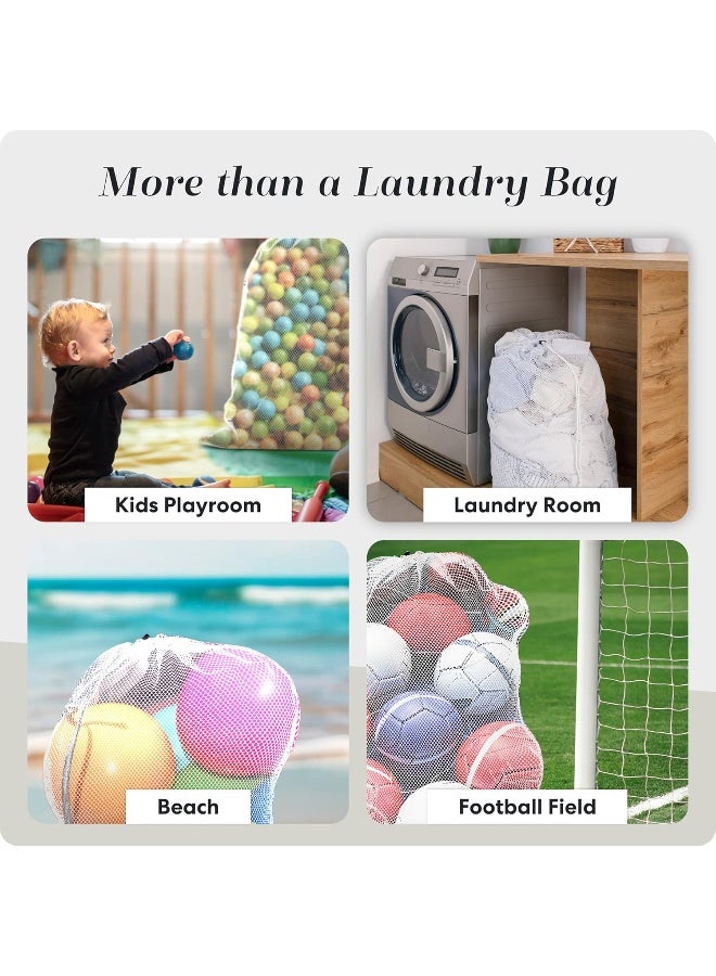 Handy Laundry Mesh XL Laundry Bag  Large 24 x 36  Durable Machine Washable with Secure Drawstring Closure  Perfect for College Dorms Laundromats Apartments White - Image 5