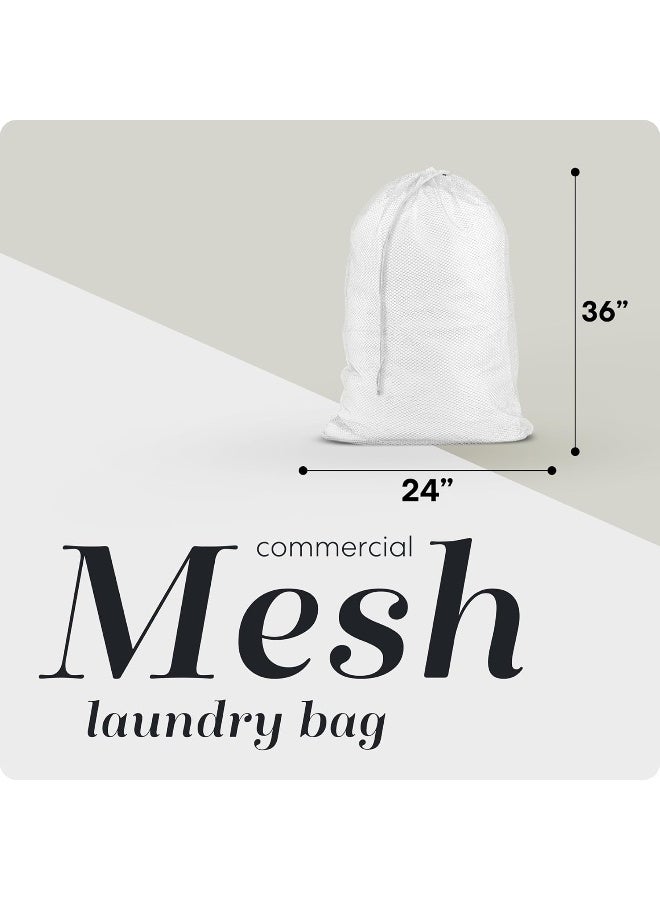 Handy Laundry Mesh XL Laundry Bag  Large 24 x 36  Durable Machine Washable with Secure Drawstring Closure  Perfect for College Dorms Laundromats Apartments White - Image 4