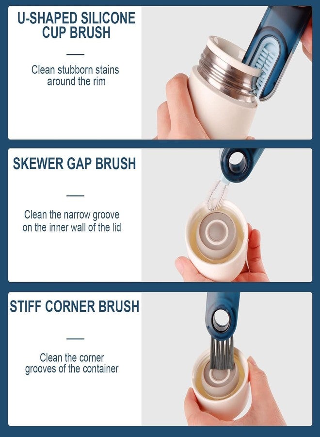 SKYTONE 3 in 1 Cup Lid Gap Cleaning Brush Set, Multifunctional Insulation Bottle Cleaning Tools, Mutipurpose Tiny Silicone Cup Holder Cleaner, Home Kitchen Cleaning Tools (2) - Image 5
