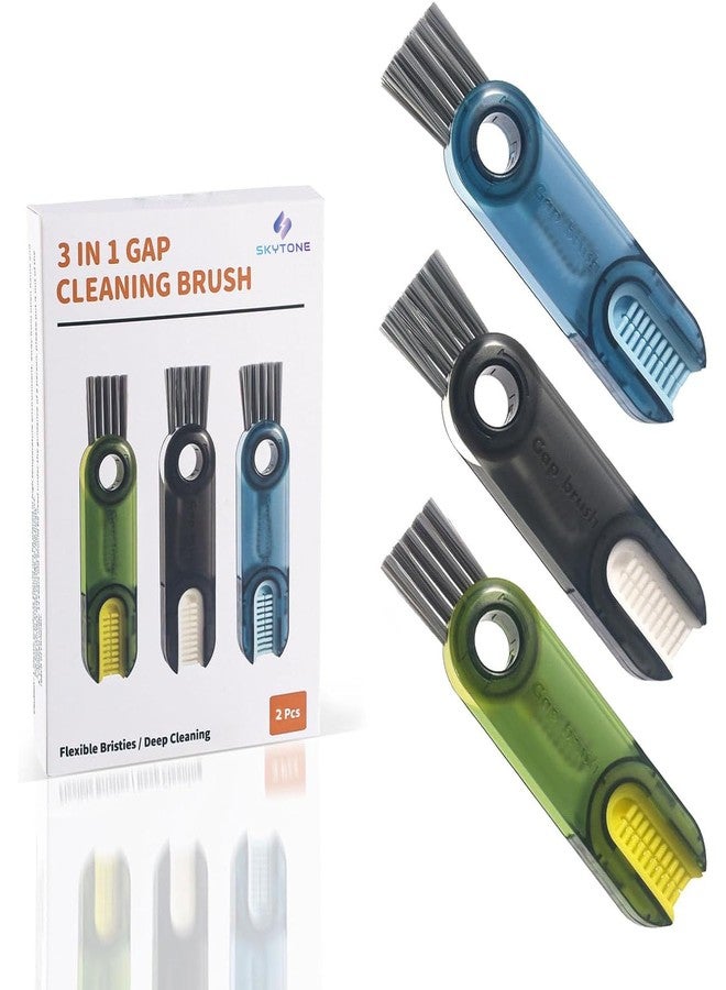 SKYTONE 3 in 1 Cup Lid Gap Cleaning Brush Set, Multifunctional Insulation Bottle Cleaning Tools, Mutipurpose Tiny Silicone Cup Holder Cleaner, Home Kitchen Cleaning Tools (2) - Image 1