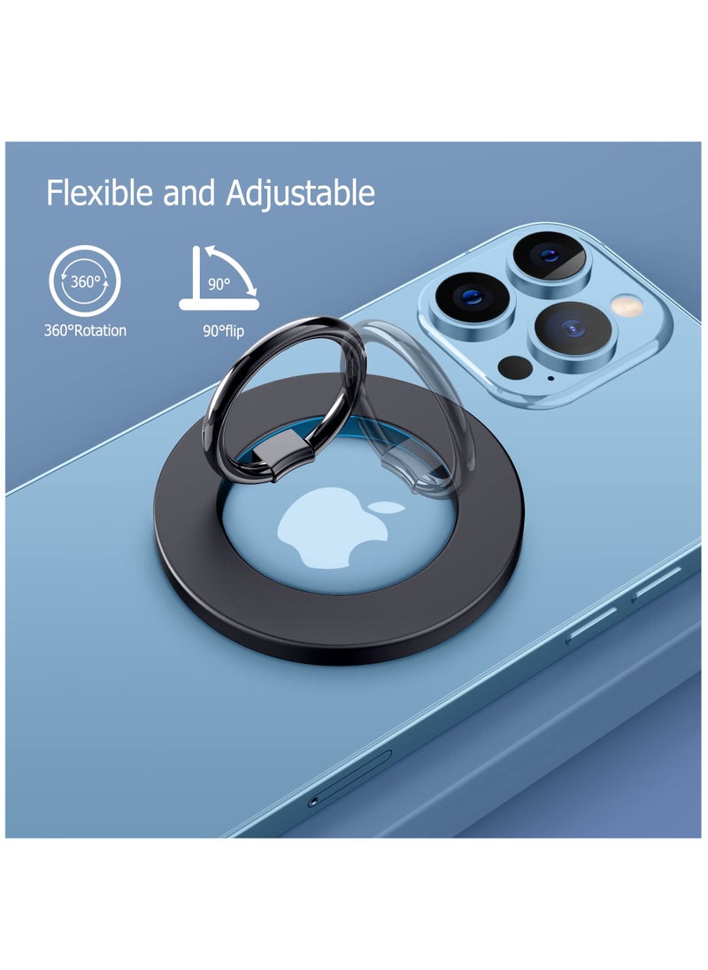 Excefore Magnetic Phone Ring Holder For MagSafe, Magnetic Finger Phone Ring Grip Stand, Adjustable Kickstand, Compatible With iPhone 15 14 13 12, Pro, Pro Max, Plus, Mini, Black  - Image 5
