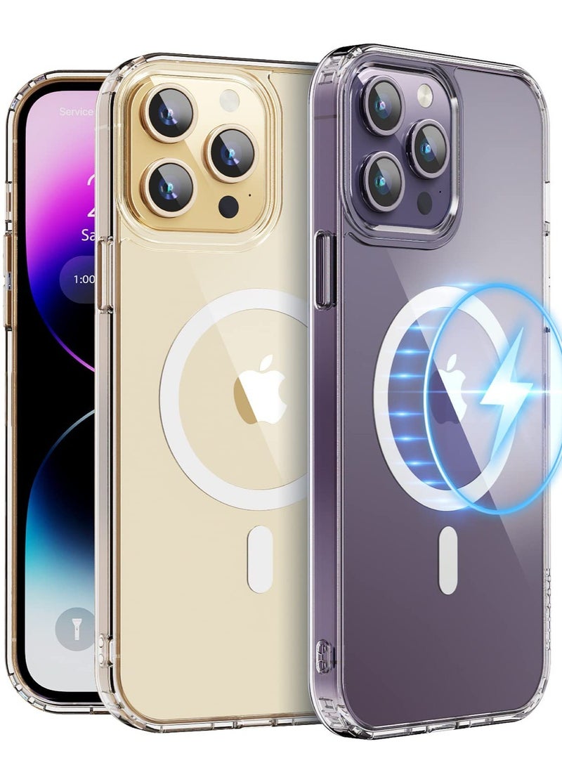 ELTRAZONE - [2022 New] for iPhone 14 Pro Max Case with Magsafe, [Strong Magnets] [Non Yellowing] [Military Drop Protection] Magnetic Clear Slim Thin Phone Cover for Apple iPhone 14pro Max (Mag Safe Clear) - Image 1