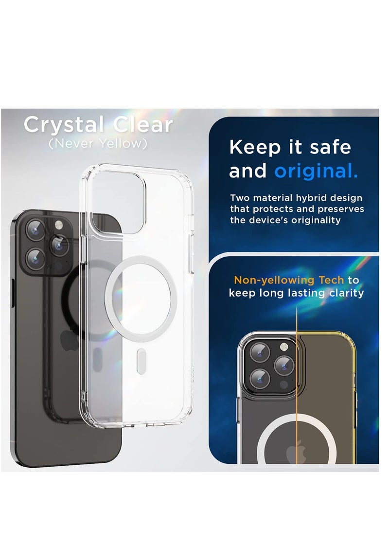 ELTRAZONE - [2022 New] for iPhone 14 Pro Max Case with Magsafe, [Strong Magnets] [Non Yellowing] [Military Drop Protection] Magnetic Clear Slim Thin Phone Cover for Apple iPhone 14pro Max (Mag Safe Clear) - Image 1