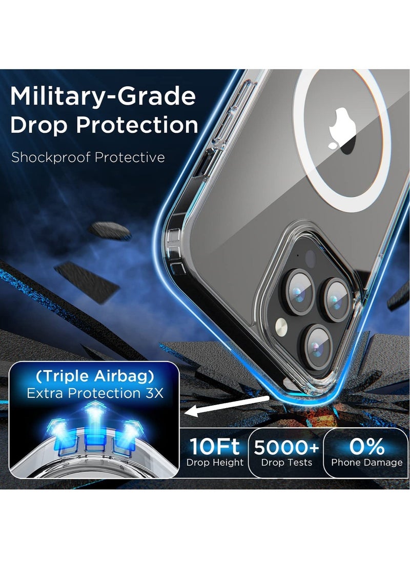 ELTRAZONE - [2022 New] for iPhone 14 Pro Max Case with Magsafe, [Strong Magnets] [Non Yellowing] [Military Drop Protection] Magnetic Clear Slim Thin Phone Cover for Apple iPhone 14pro Max (Mag Safe Clear) - Image 1