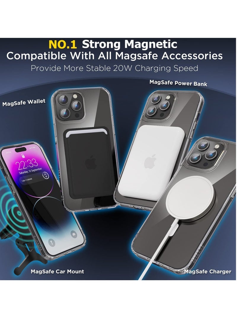 ELTRAZONE - [2022 New] for iPhone 14 Pro Max Case with Magsafe, [Strong Magnets] [Non Yellowing] [Military Drop Protection] Magnetic Clear Slim Thin Phone Cover for Apple iPhone 14pro Max (Mag Safe Clear) - Image 1