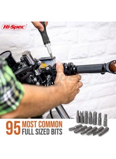 Hi-Spec Hi-Spec 101pc Multi Bits Screwdriver & Ratcheting Handle Tool Set Kit. Complete 1/4” Hex Screwdriving with Tamper Proof Security Driver Bits  - Image 5
