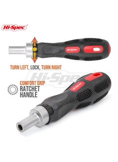 Hi-Spec Hi-Spec 101pc Multi Bits Screwdriver & Ratcheting Handle Tool Set Kit. Complete 1/4” Hex Screwdriving with Tamper Proof Security Driver Bits  - Image 4