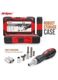 Hi-Spec Hi-Spec 101pc Multi Bits Screwdriver & Ratcheting Handle Tool Set Kit. Complete 1/4” Hex Screwdriving with Tamper Proof Security Driver Bits  - Image 3