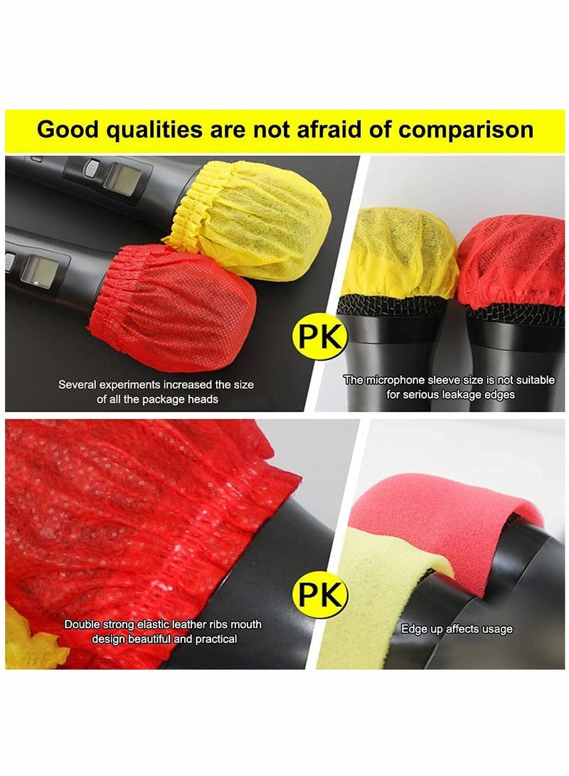 SYOSI Disposable Microphone Cover, Individually Wrapped，Non-Woven Elastic Band , Windscreen Pop Filter Fit for Most Handheld Microphone for KTV & Karaoke( 200 PCS) - Image 4