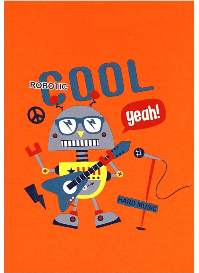 Baby Co. - Cool Robot Orange T-shirt - Image 1