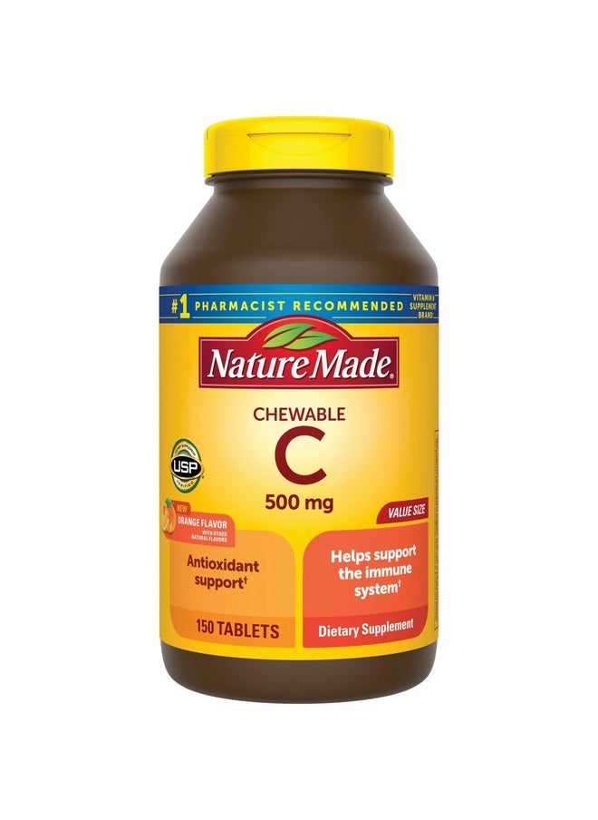 Nature Made - Chewable Vitamin C 500 Mg Tablets 150 Count Value Size To Help Support The Immune System - Image 1