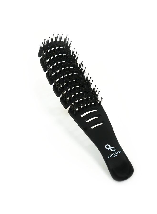 EVERLONG Flex Boar Bristle Brush by Everlong Hair, Flexible Brush for Detangling Wet or Dry Hair, For All Hair Types, Safe for Extensions & Wigs - Image 1
