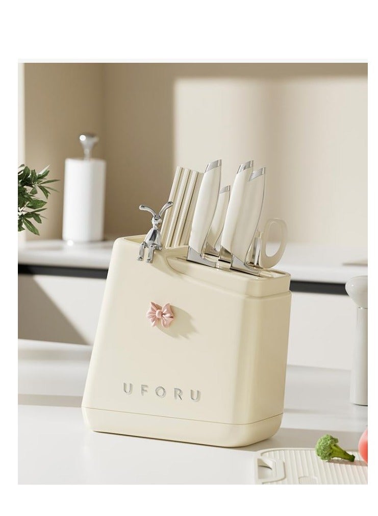 Generic Multifunctional kitchen storage goodies knife rack shelf knife household countertop chopper chopsticks tube all-in-one type  - Image 2