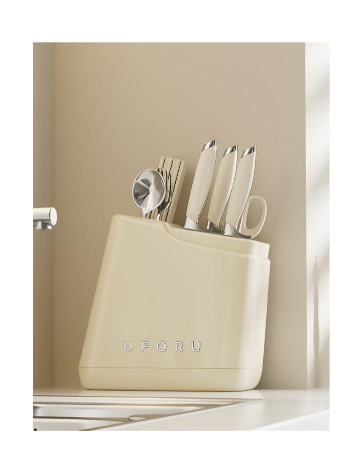 Generic Multifunctional kitchen storage goodies knife rack shelf knife household countertop chopper chopsticks tube all-in-one type  - Image 4