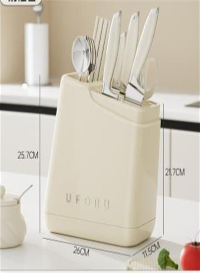 Generic Multifunctional kitchen storage goodies knife rack shelf knife household countertop chopper chopsticks tube all-in-one type  - Image 5