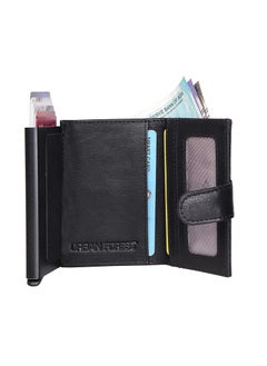 Urban URBAN FOREST Leather Drake Black Metal Card Holder Wallet For Men  - Image 3