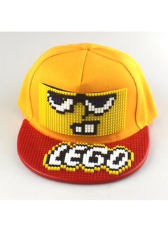 DIY Lego Brim Snapback Pure Color Hip-hop Cap Yellow