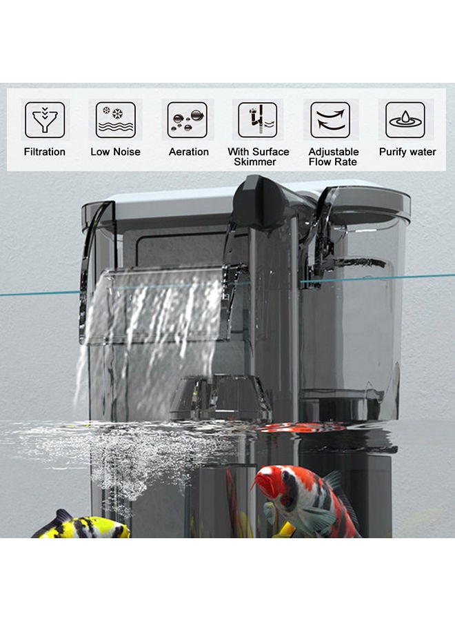 Loquat External Fish Tank Aquarium Filter Grey 30x17x10cm - Image 2