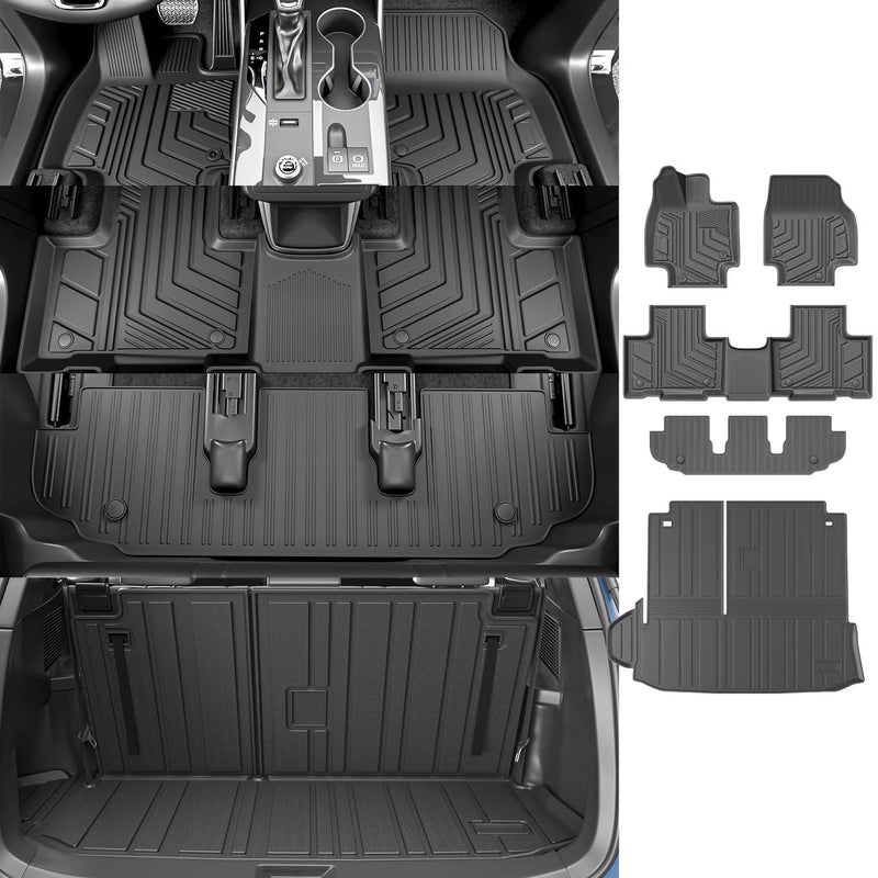 powoq Floor Mat Compatible with 20202025 Toyota Highlander Cargo Mat Trunk Liner Cargo Liner Replacement for 20202025 Toyota Highlander Accessories