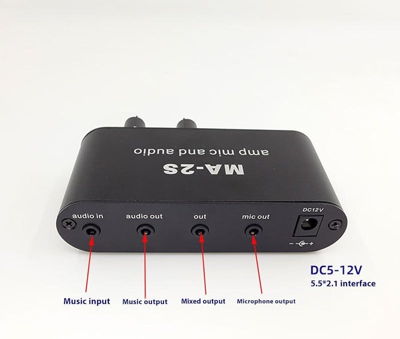 MA2S مضخم صوت محمول للميكروفون الديناميكي والمكثف مع 3 قنوات إخراج وصوت واضح - Image 5