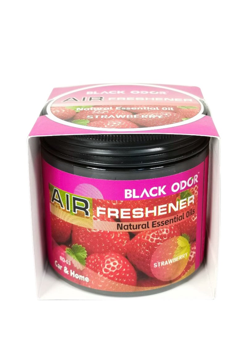STRAWBERRY Car Air Freshener Black Odor 180g Natural Essential Oils Air Freshener For Car Home BO03  - Image 3