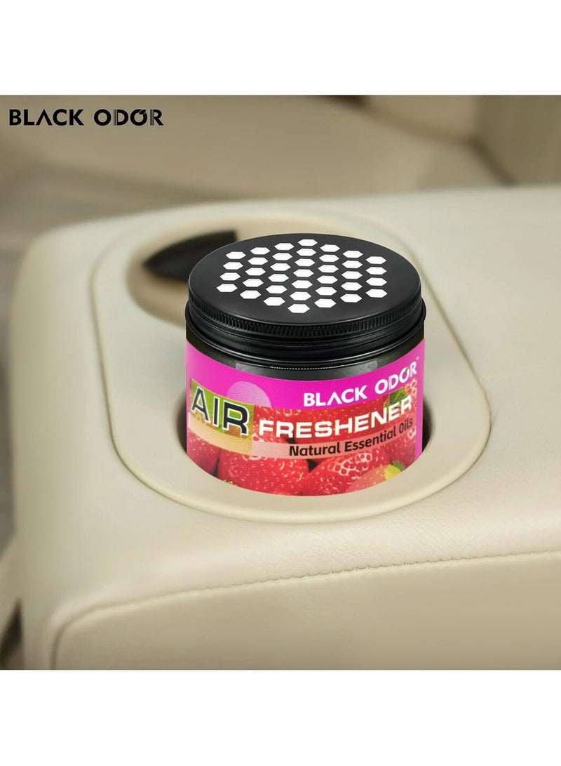 STRAWBERRY Car Air Freshener Black Odor 180g Natural Essential Oils Air Freshener For Car Home BO03  - Image 4