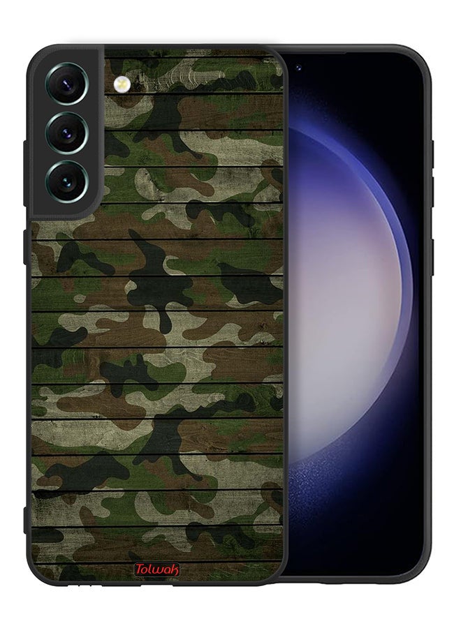 Tolwak Samsung Galaxy S21 FE 5G Protective Case Cover Camouflage Wooden Pattern - Image 2