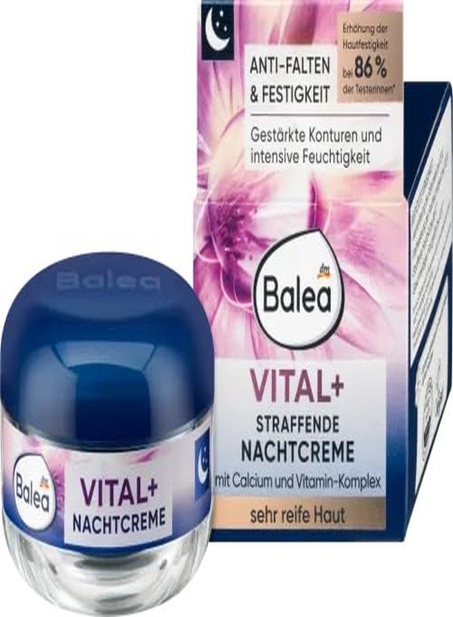 dm balea Balea Vital+ Intensive Night Cream for Very Mature Skin (55+ to 70+) with Calcium & Royal Jelly - Not Tested on Animals - 50ml by dm balea - Image 2