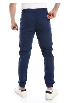 Andora Elastic Waist With Drawstring Pants_Navy Blue  - Image 4